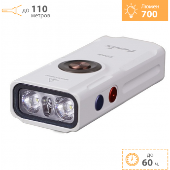 Фонарь-брелок FENIX E06R белый